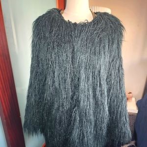 Emerald/Forest Green Faux Fur Holiday Jacket